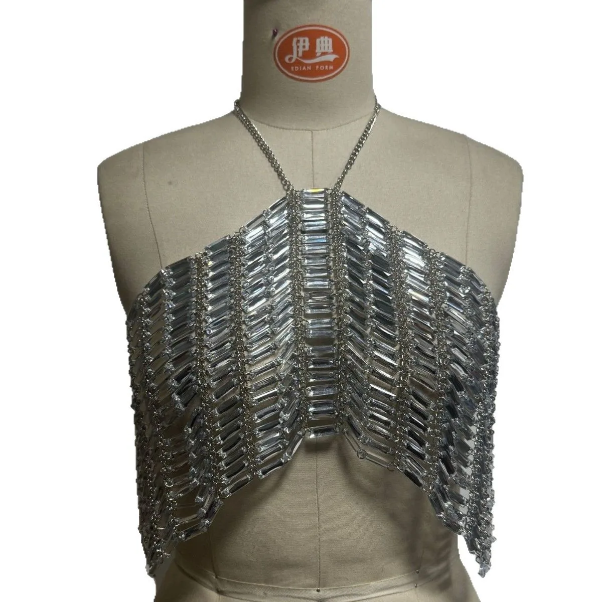 سلسلة جسم أكريليك عصرية متعددة الطبقات للنساء، سلسلة ترقوة مثيرة وفريدة من نوعها للحفلات والنوادي الليلية