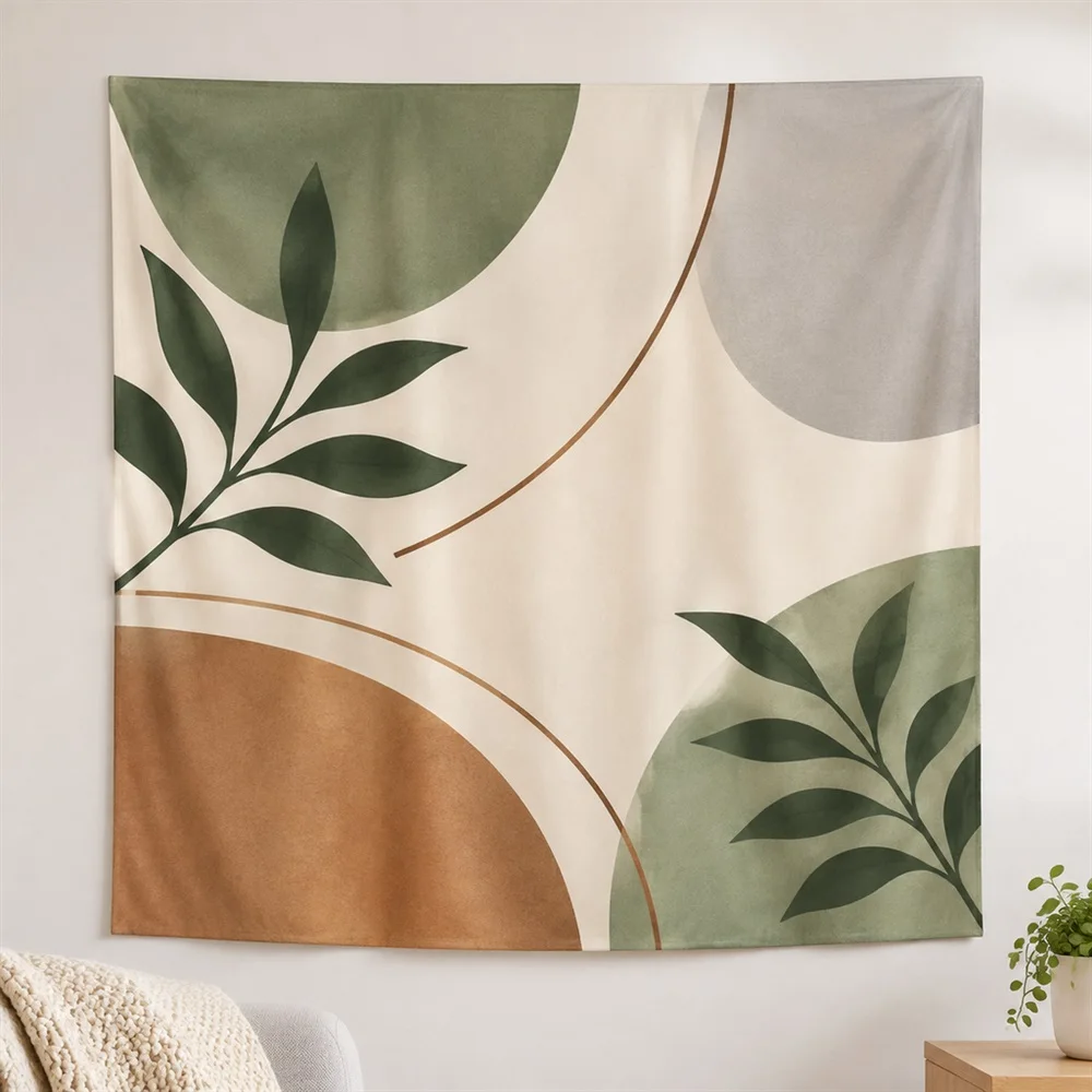 VIKAMA Arch Color Block Clustered Groups Tapestry Wall Hanging, Modern Wall Decor Tapestries for Living Room Bedroom Kids Room