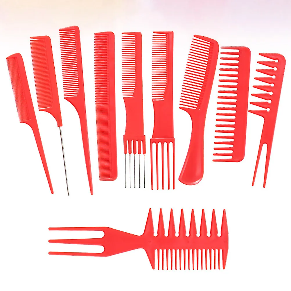 20Pcs Hair Salon Comb Set Creative Plastic Hairdressing Combs Smooth Teeth Comfortable Scalp Hair Comb for Daily Use 6