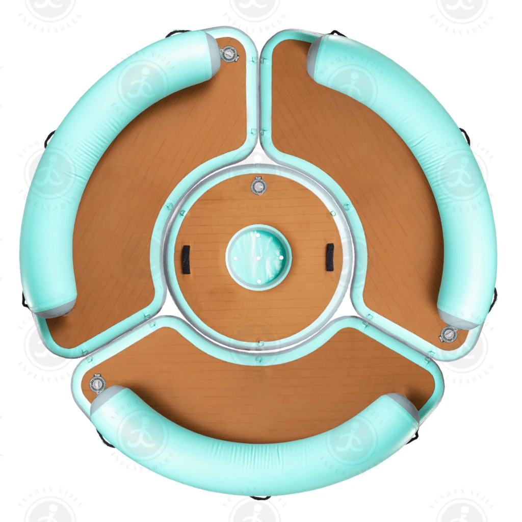 Best Seller Attrezzatura per giochi d'acqua estivi Piattaforma gonfiabile per nuoto con dock galleggiante per piscina o mare