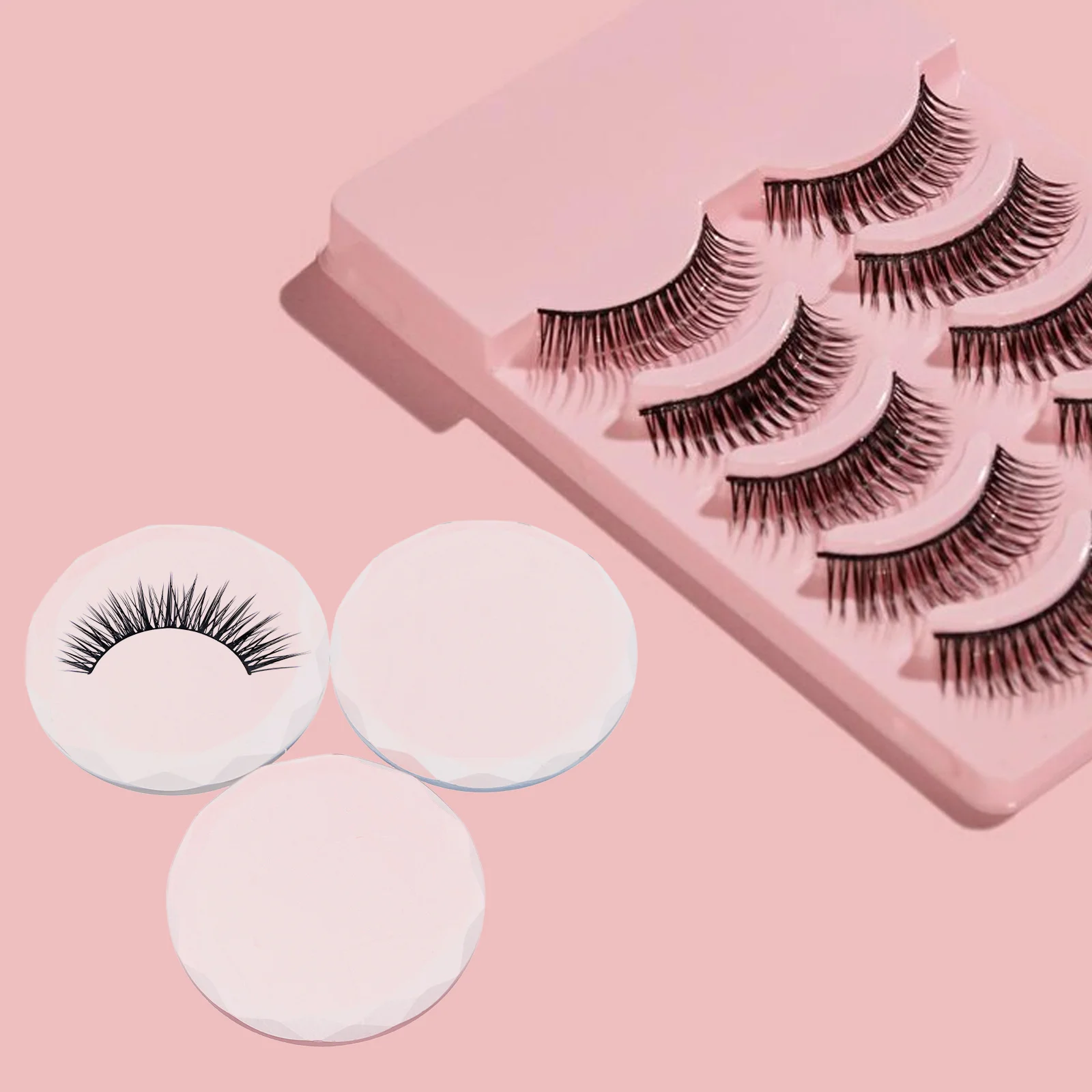 

3pcs Eyelash Grafting Tool Crystal Lash Plate H Pallet Extension ganizer False Holder Glass Storage Case lashes eyelash