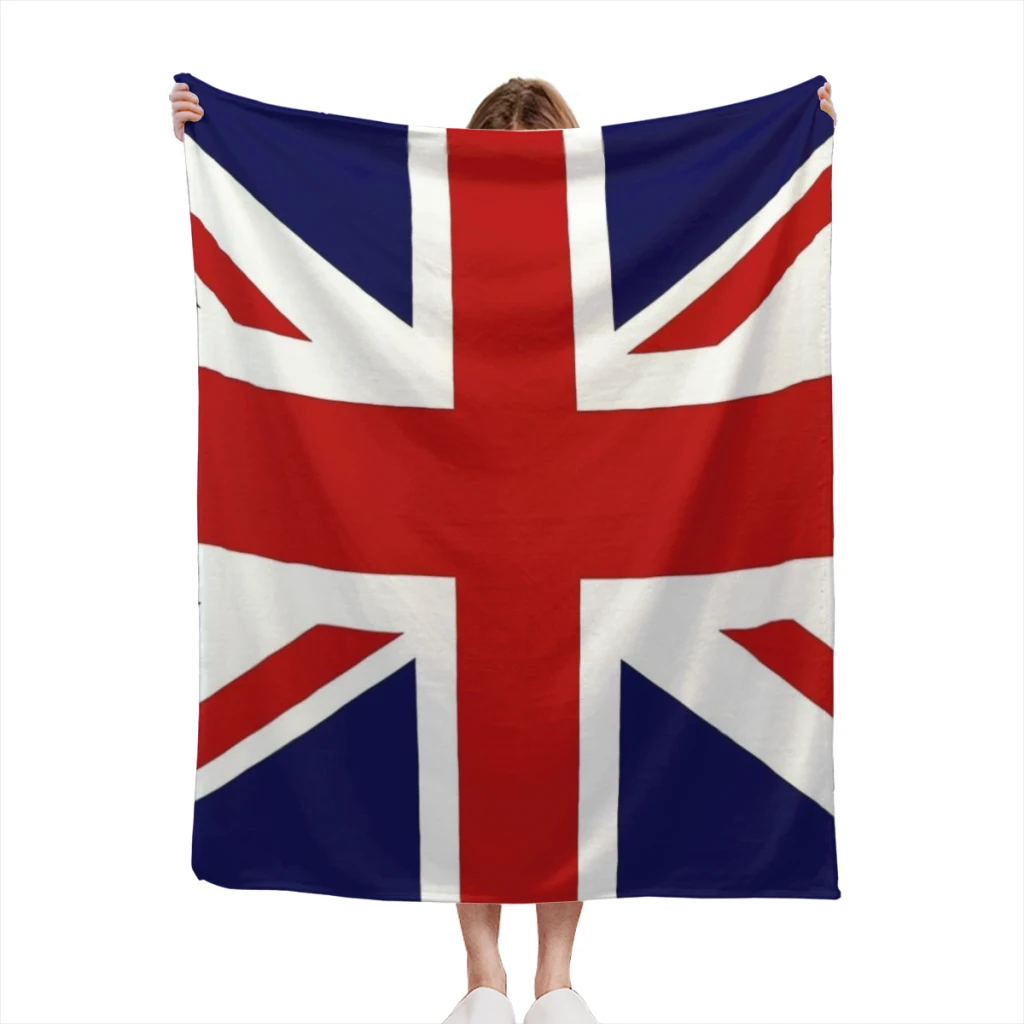 

Union Jack Flag of the UK Thin Blanket Soft comforter sets throw for Couch Warm Flannel Blankets Bedroom Summer Blanket