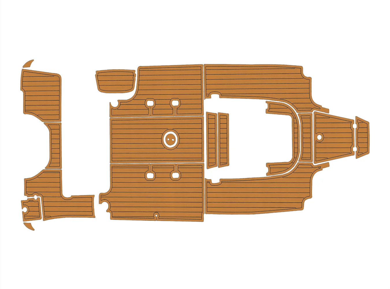 

2019-2023 Robalo 242 Explorer 1/4 дюйма, 6 мм, пена EVA, Нескользящий морской коврик из тикового дерева из ПВХ, морской ковер, домашний ковер, морской пол