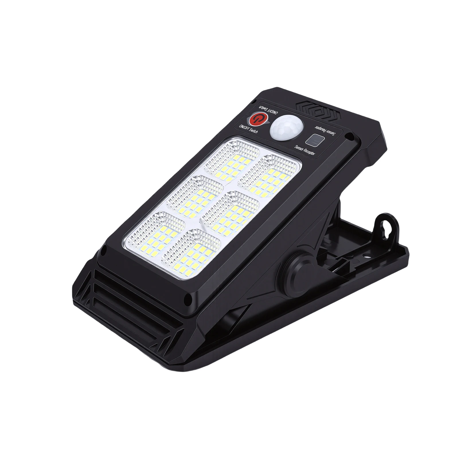 Solar Clamp Light with Motion Sensor Outdoor Solar Powered Wall Light for Garden Patio Pathway Weatherproof Security Lighting