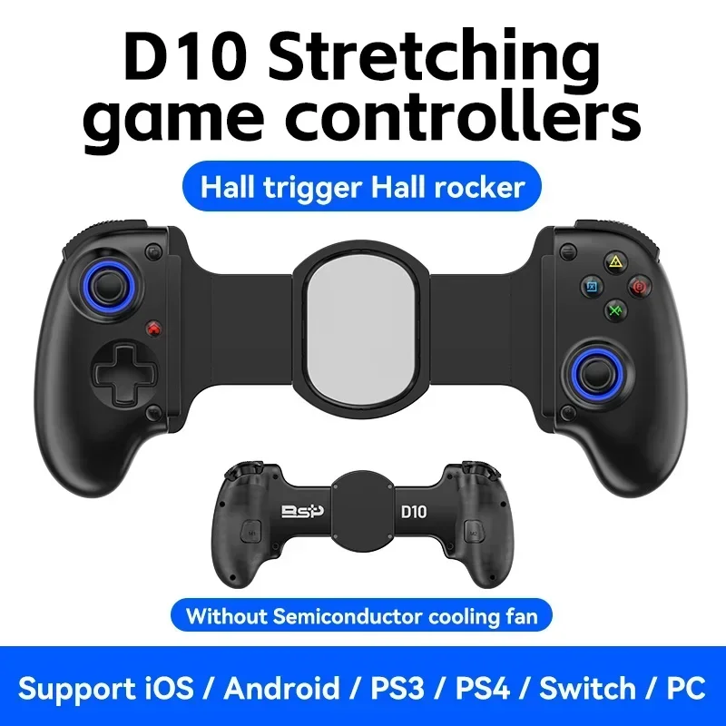 جديد BSP D10 D10S تمتد وحدة تحكم في ألعاب التبريد للتبديل/أندرويد/Apple IOS اللوحي/PS3/PS4 ForXBOX Gamepad Streaming