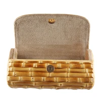 Nilerun Brand Fashion Vintage Retro Hard Wood Rattan Straw Evening Purse Wallet Unique Handmade Natural Bamboo Root Clutch Bag - Image 5