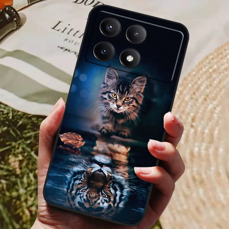 For Poco F6 Pro Case PocoF6 Cool Painted Silicone TPU Soft Cover for Xiaomi Poco F6 Pro 2024 Cases Protective Phone Shells