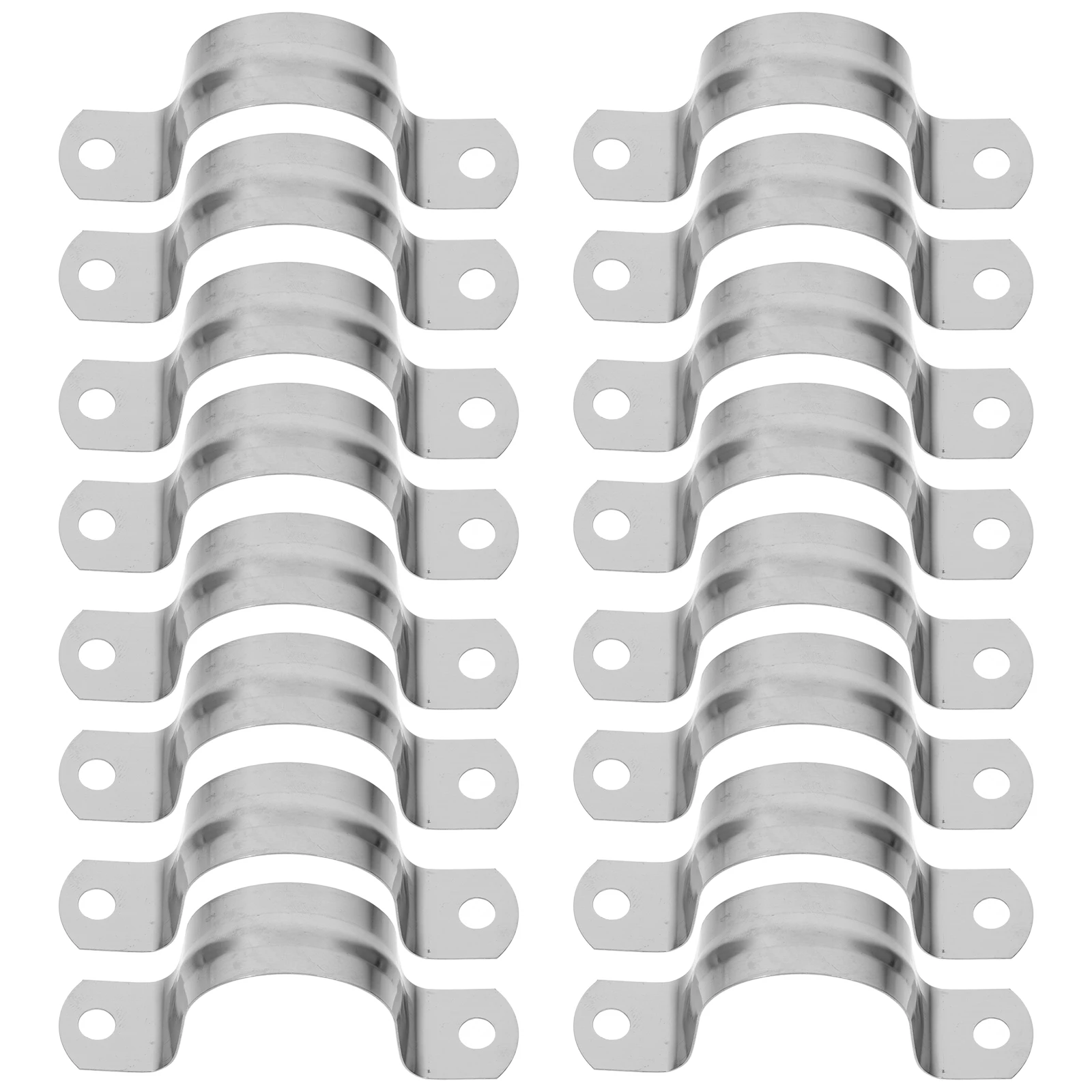

20pcs Stainless Steel Clamps Metal Water Pipe Brackets U Brackets Conduit Clamps Pipe Support Metal Conduit Bracket Roof