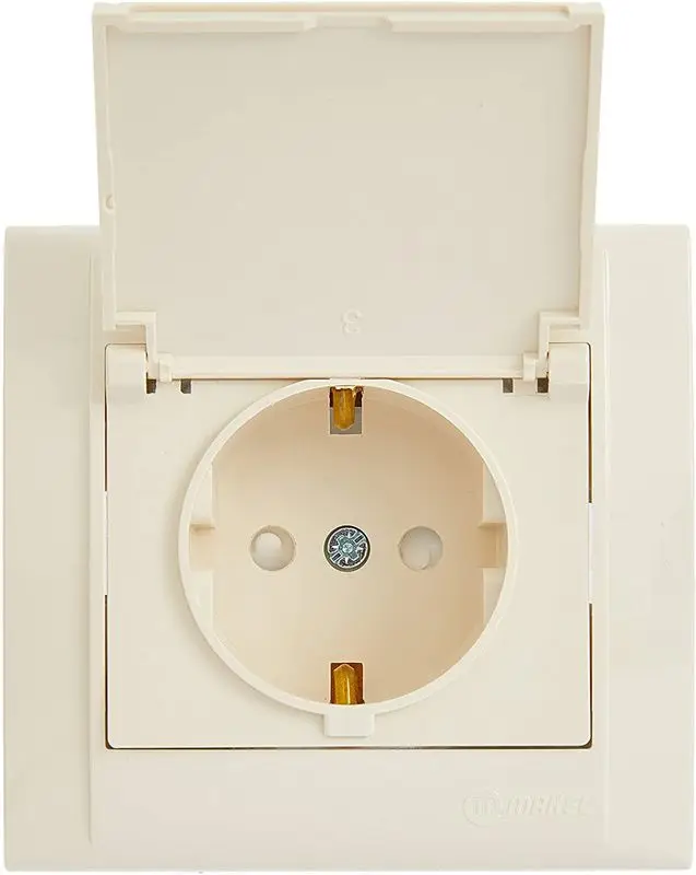 DEFNE SHUCKO socket Module WITH Cover (Cream) MAKEL