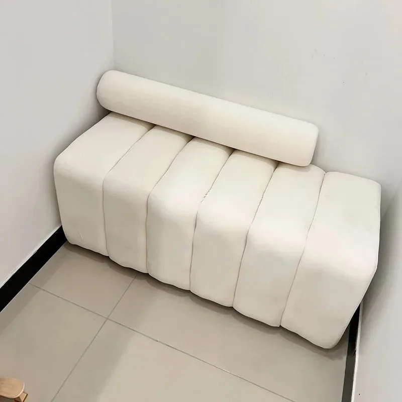 Sgabello per il cambio delle scarpe creativo francese Sgabelli per divani per la casa Pouf da ingresso per mobili da soggiorno di fascia alta di lusso leggero