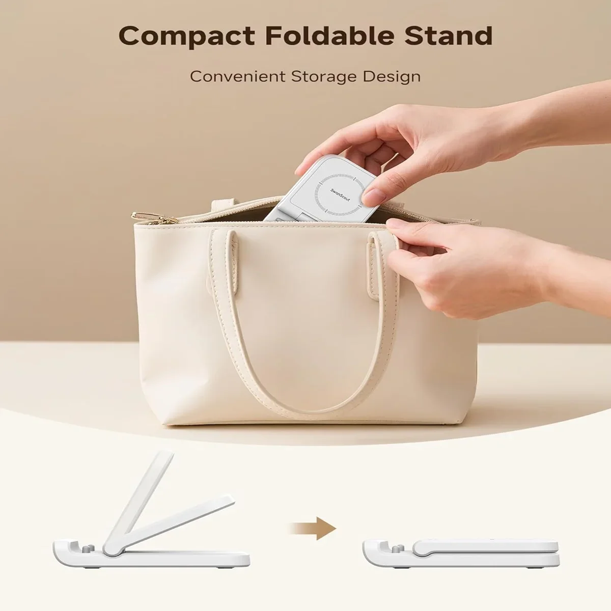 SwanScout 501S Wireless Charger for Samsung Z Flip 7 6 Foldable Fast Charging Stand for Galaxy S25 for Moto Razr 50 40 60 Ultra - náhled 5