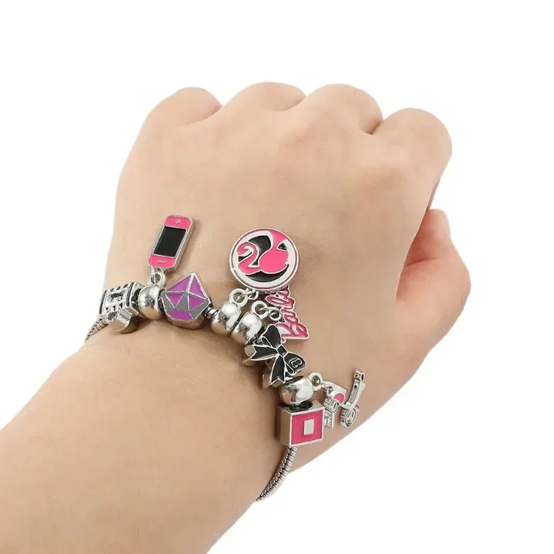 Barbie pandora pulseira para mulheres, jóias charme, personalidade, namorada, dia dos namorados, presentes requintados, moda