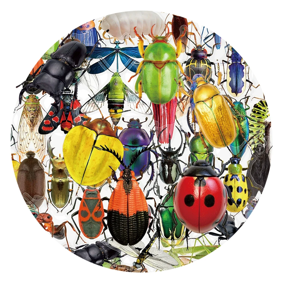 

10/30/50pcs Colorful Transparent Insect Stickers Cartoon Animal Bug Sticker DIY Stationery Phone Notebook Graffiti Decals Pack