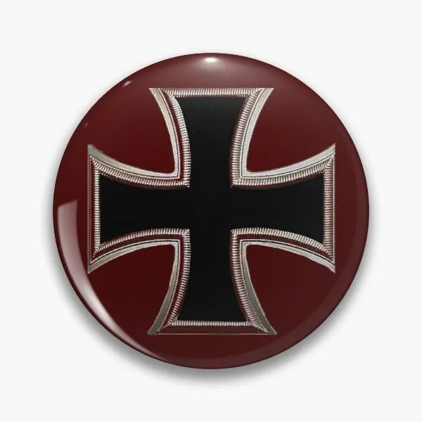 German Iron Cross  Soft Button Pin Decor Brooch Fashion Lapel Pin Hat Badge Cartoon Metal Funny Cute Collar Creative Lover Women