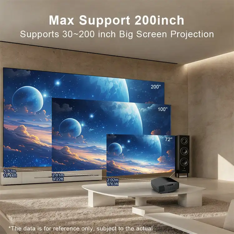 YG710 Hohe Helligkeit 4K FHD 1080P Autofokus High-End-Projektor Smart Präsentation Video Heimkino Strahl