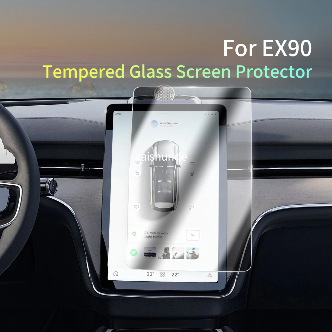 

Защитная пленка из закаленного стекла для навигационного дисплея Volvo EX90 (26)