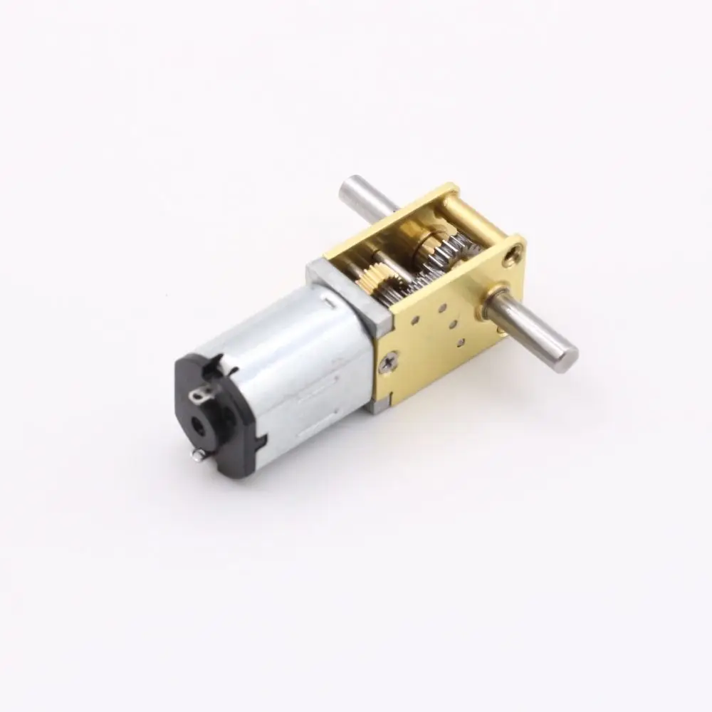 JM Metal Gear dc motor Power Off Self-locking Reduction Gearbox Micro Worm Gear Motor Double Shaft 12v Coreless -brush Motors