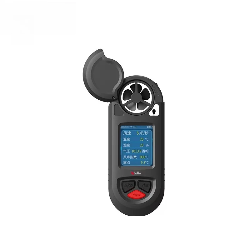 LSJ HW-W01 Speed Measuring Instrument Sportsman Weather Meter for Wind Speed Ambient Temperature Humidity