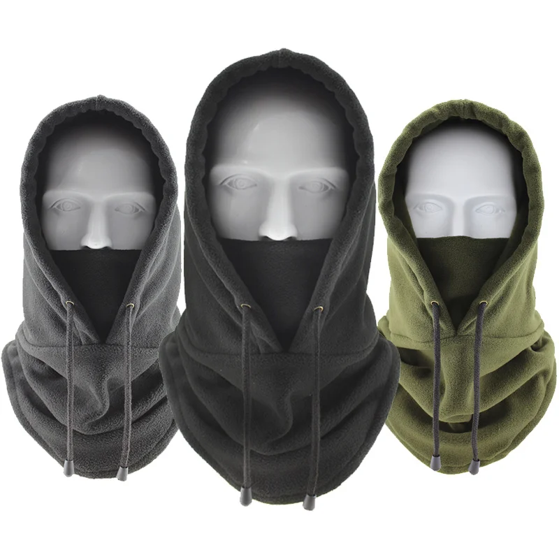 

Зимняя ветрозащитная флисовая балаклава для мужчин: теплая термошапка-балаклава для лица, шеи, катания на лыжах, велосипеде, мотоцикле, катания на скутере, под шлем
