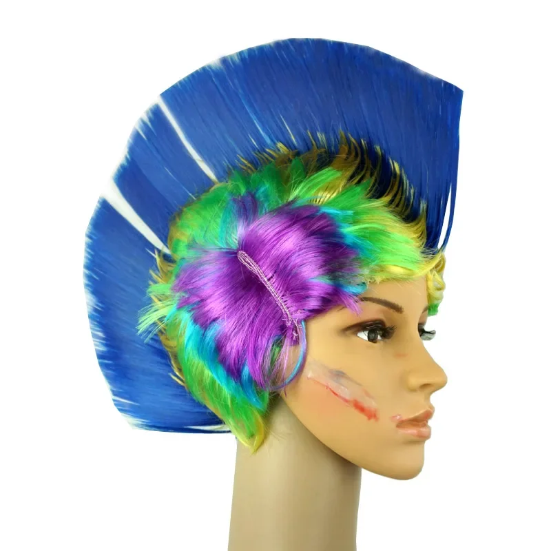 Peluca de carnaval de Mardi Gras, accesorios divertidos para sombrero de pelo para fiesta de cumpleaños, tocado de baile para fanáticos del payaso,