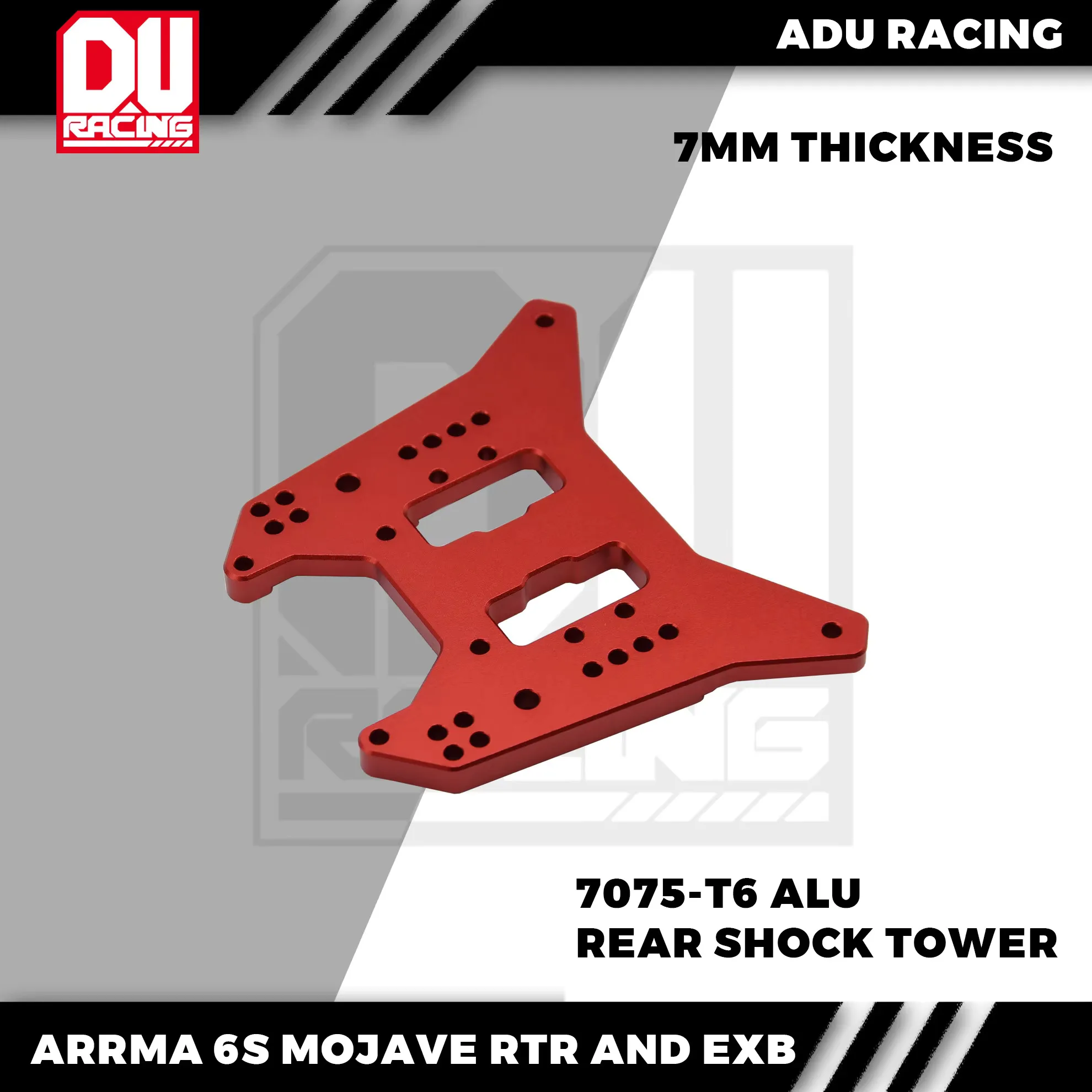 ADU Racing 7075-T6 7mm red back SHOCK TOWER FOR ARRMA 6S 1/7 MOJAVE exb rtr v2