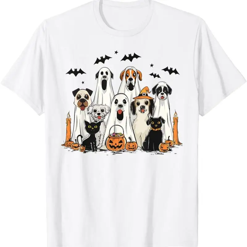 

Dog Ghost Cute Dressed As Funny Halloween T Shirt S 3Xl