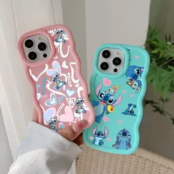 Funny cute Stitch Disney Phone Case For Xiaomi Redmi Note 8 9 9S 10 10S 11 12 13 Pro Plus 4G 5G Candy Color Soft TPU Back Cover