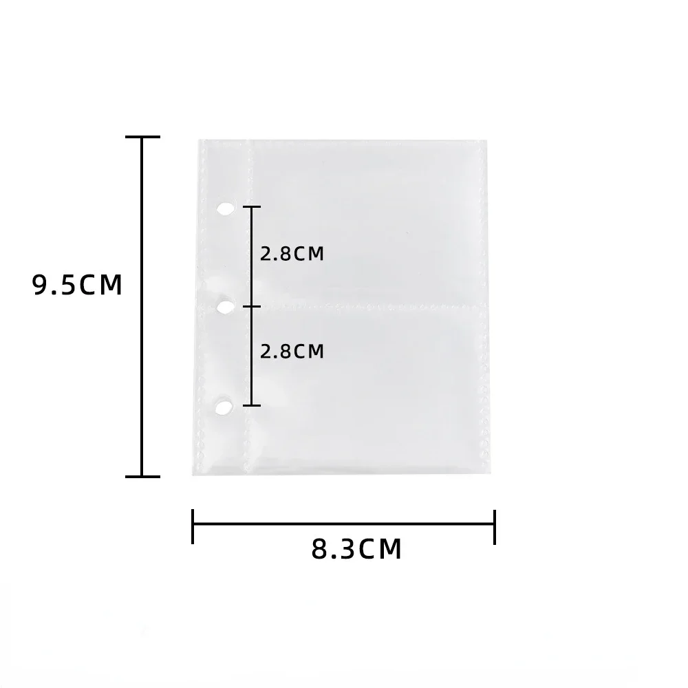 10pcs A8 Binder Sleeves Photo Album Binder Refill Laser Inner Cards Photocard Bags Pockets Transparency Mini Instax Name Card