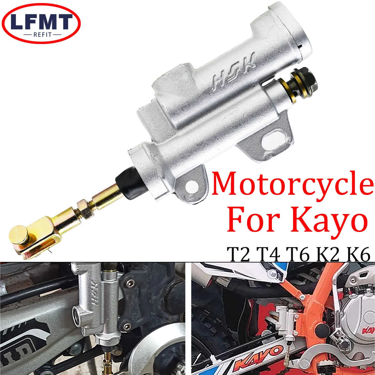 

Motorcycle Rear Hydraulic Brake Master Cylinder Pump For Kayo T4 T6 BSE 50cc 70cc 110cc 125cc 150cc 250cc ATV Pit Pro Dirt Bike