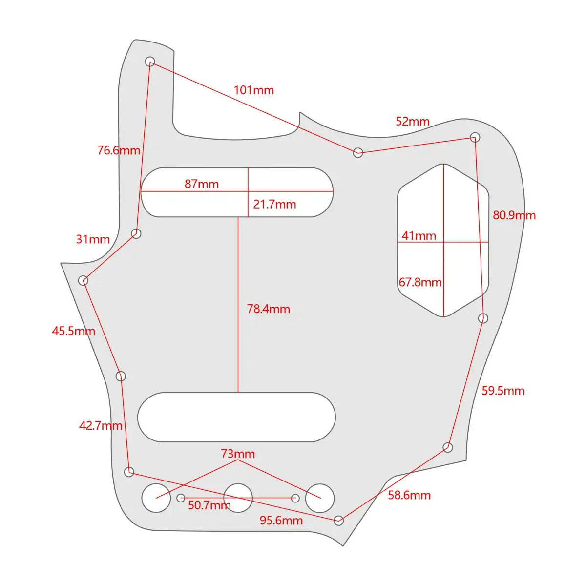 JA Style 10 Hole American Vintage Style for Fender Jaguar Guitar Pickguard with Screws Jaguar Scratch Plate Guitar Accessories