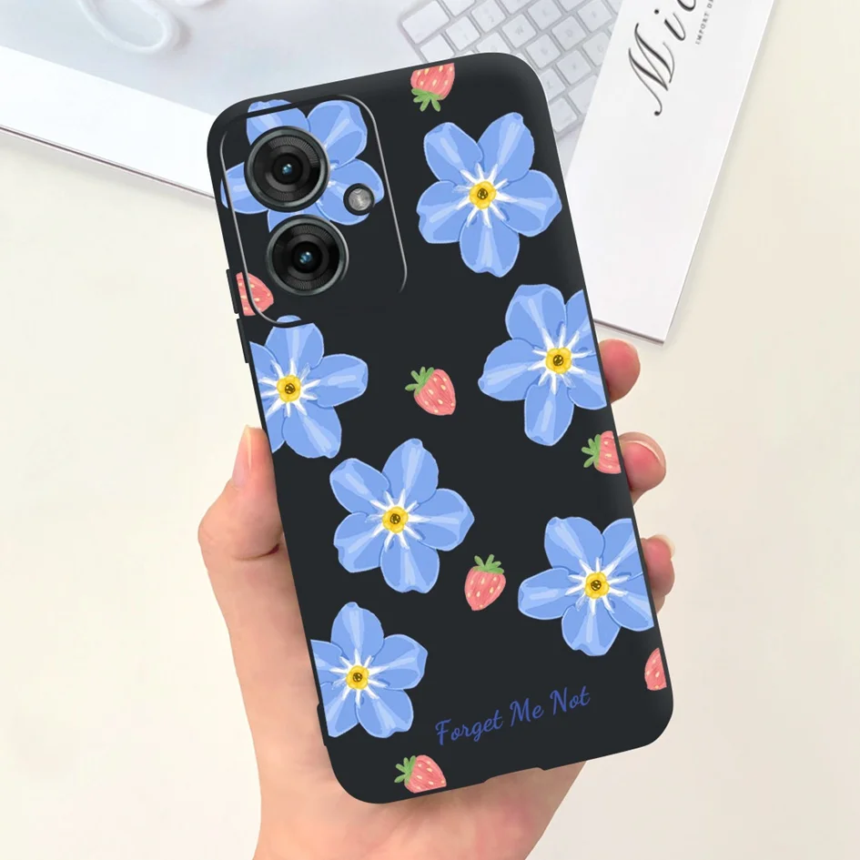 For Motorola Moto G55 Case G 55 2024 Lovely Milk Cow Cat Painted Soft Silicone Matte Protective Cover For Moto G55 5G Phone Case