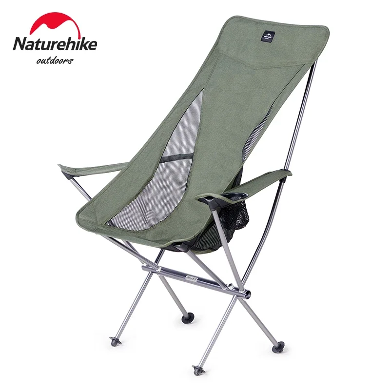 Krzesło Naturehike Yl06 Plus Camping Moon Chair Ultralekkie składane krzesło z wysokim oparciem Składane krzesła wędkarskie na zewnątrz z plecakiem