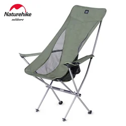 Krzesło Naturehike Yl06 Plus Camping Moon Chair Ultralekkie składane krzesło z wysokim oparciem Składane krzesła wędkarskie na zewnątrz z plecakiem