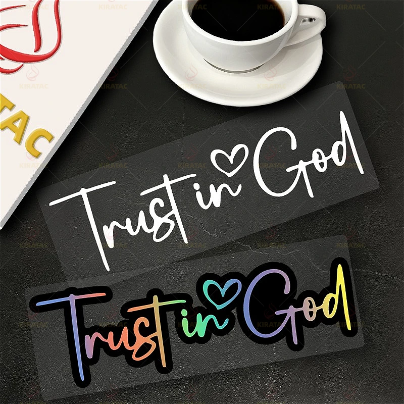 

1PC Trust in God Motorcycle Pvc Stickers for Motorcycle Helmets Car Rearview Mirror Bicycle Universal Waterproof Vinyl Decals