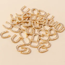 Leslie 50pcs Gold Color Good Luck Horse Shoes Charm Pendants for Handmade Jewelry Original Necklaces Bracelet Accessories