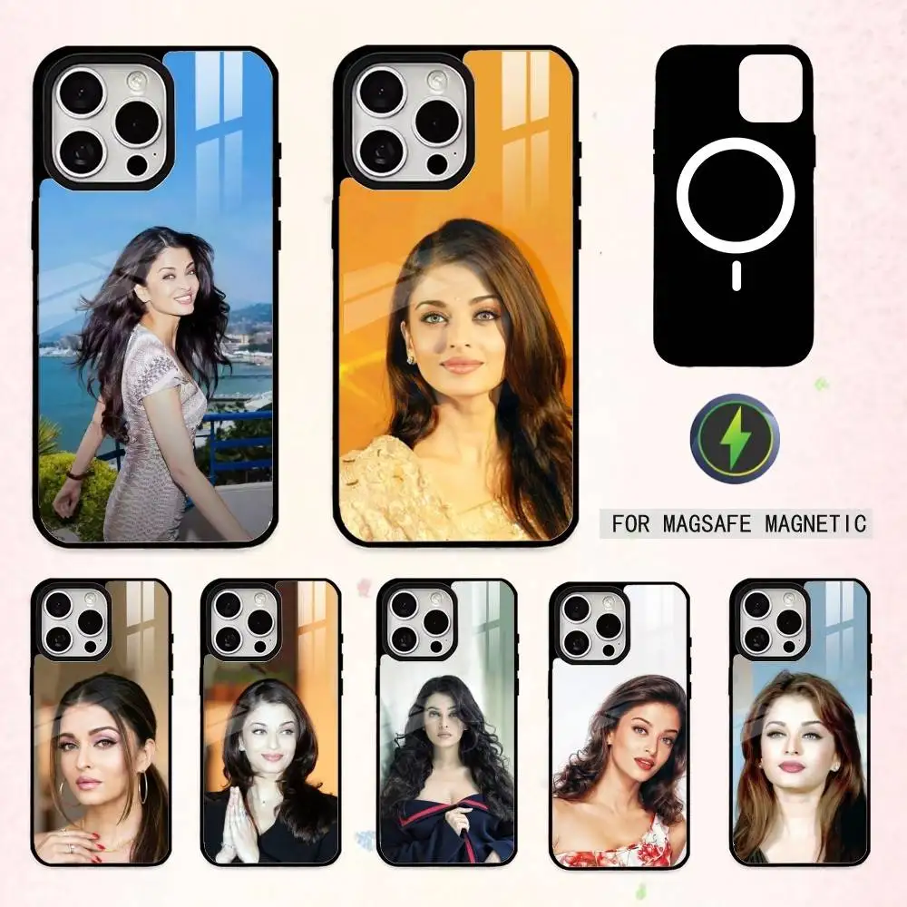 

Чехол для телефона A-Aishwarya Rai для iPhone 17, 16, 15, 14, 13, 12, 11 Plus, Pro Max, магнитный, для беспроводной зарядки Magsafe