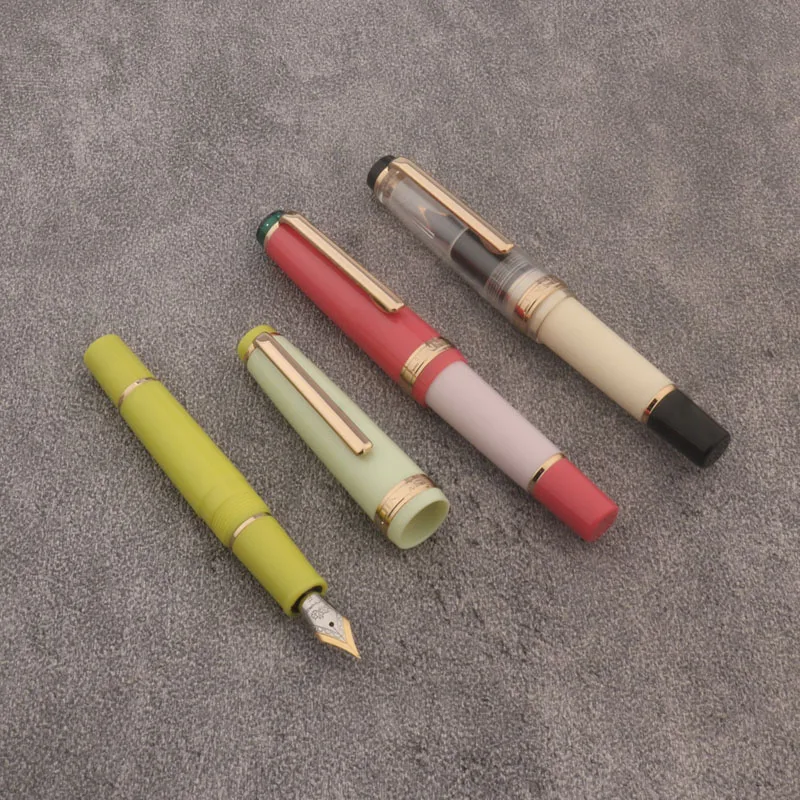 JinHao 82 MINI Fountain Pen Color match Acrylic Pen Spin EF F M Nib Stationery Office School Supplies Golden Ink Pens