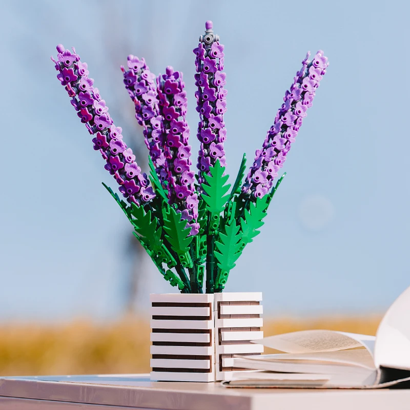 Small particle assembly flower arrangement decoration simulation lavender potted decoration eternal flower