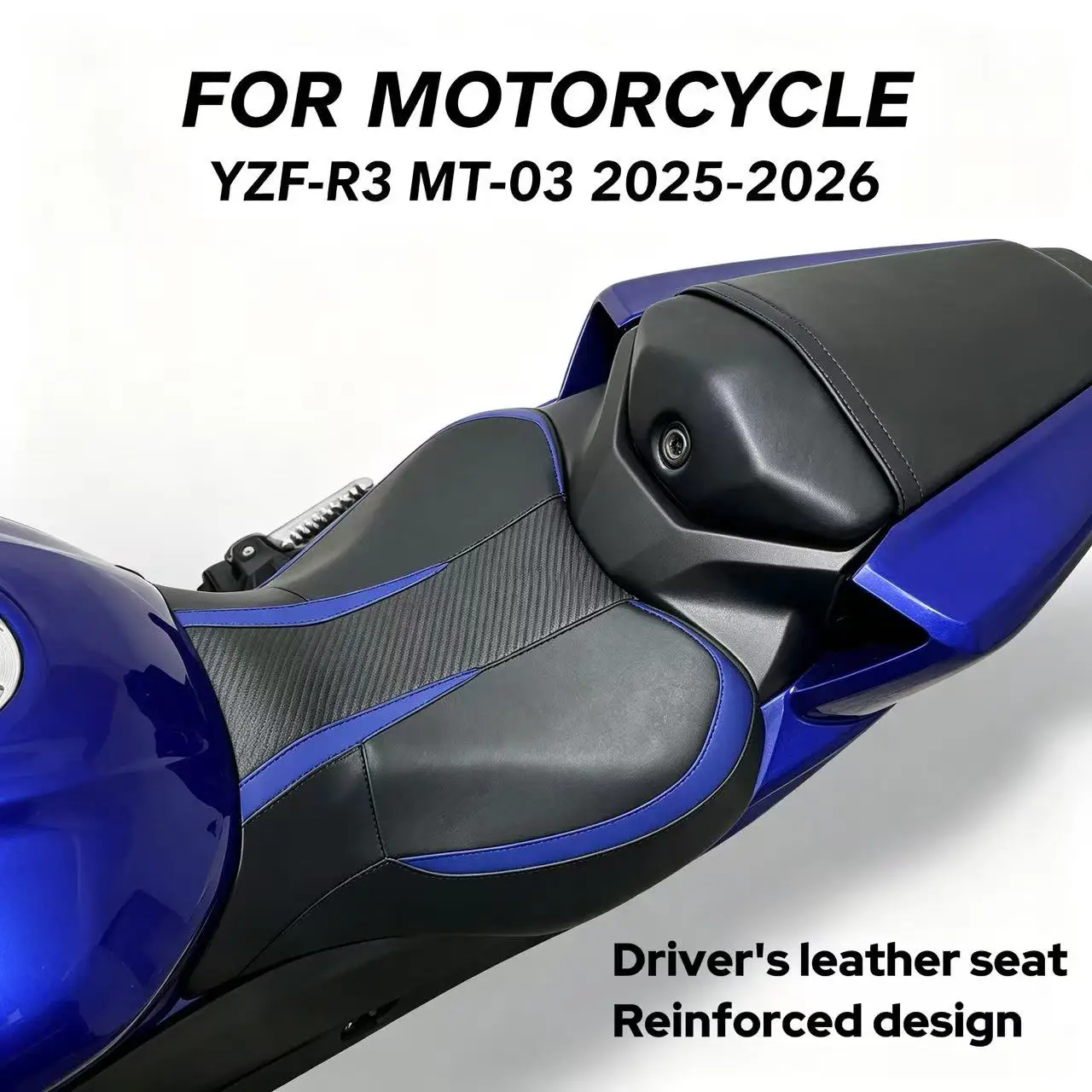 For YZF-R3 yzf r3 MT-03 mt03 2025 2026  Motorcycle Driver Knight Seat Cushion Thickness Increased by 30MM