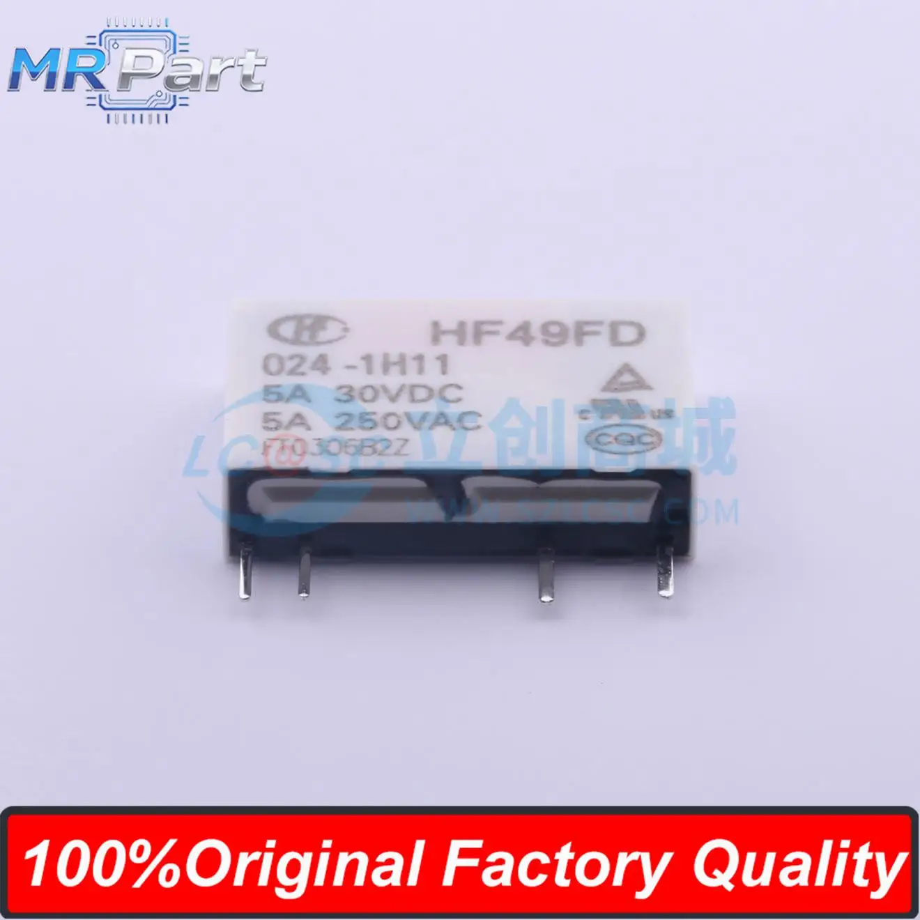 5 Pieces HF49FD/024-1H11 Power Relay 24V 5A Set Normally Open 1A (single Pole, Single Throw - Normally Open) 4 Pins