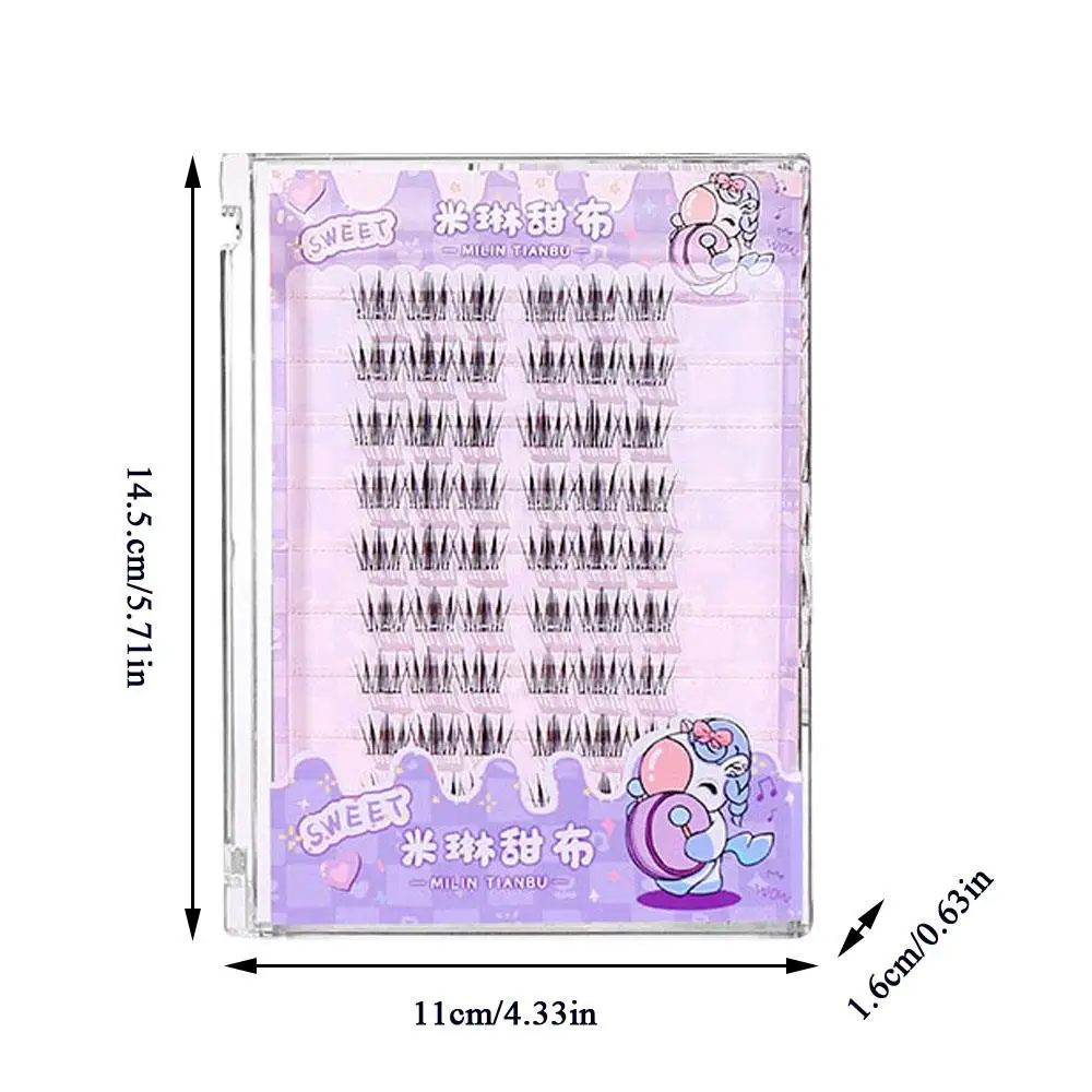 Cílios enxertia lash extensão cílios postiços sem cola cílios auto-adesivos lash raposa olho fofo decoração curling lash cluster