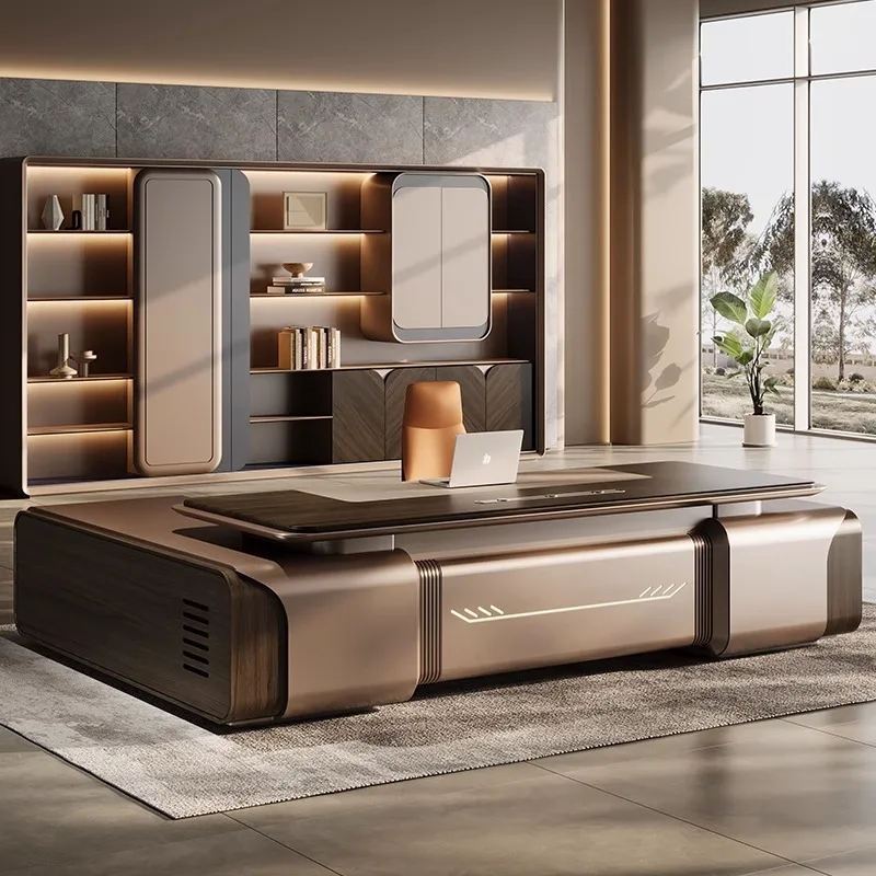 

Luxury Modern Executive Office Desk Furniture Desk Italianoffice Table and Chair Set Modern Design Boss Desk Luxury