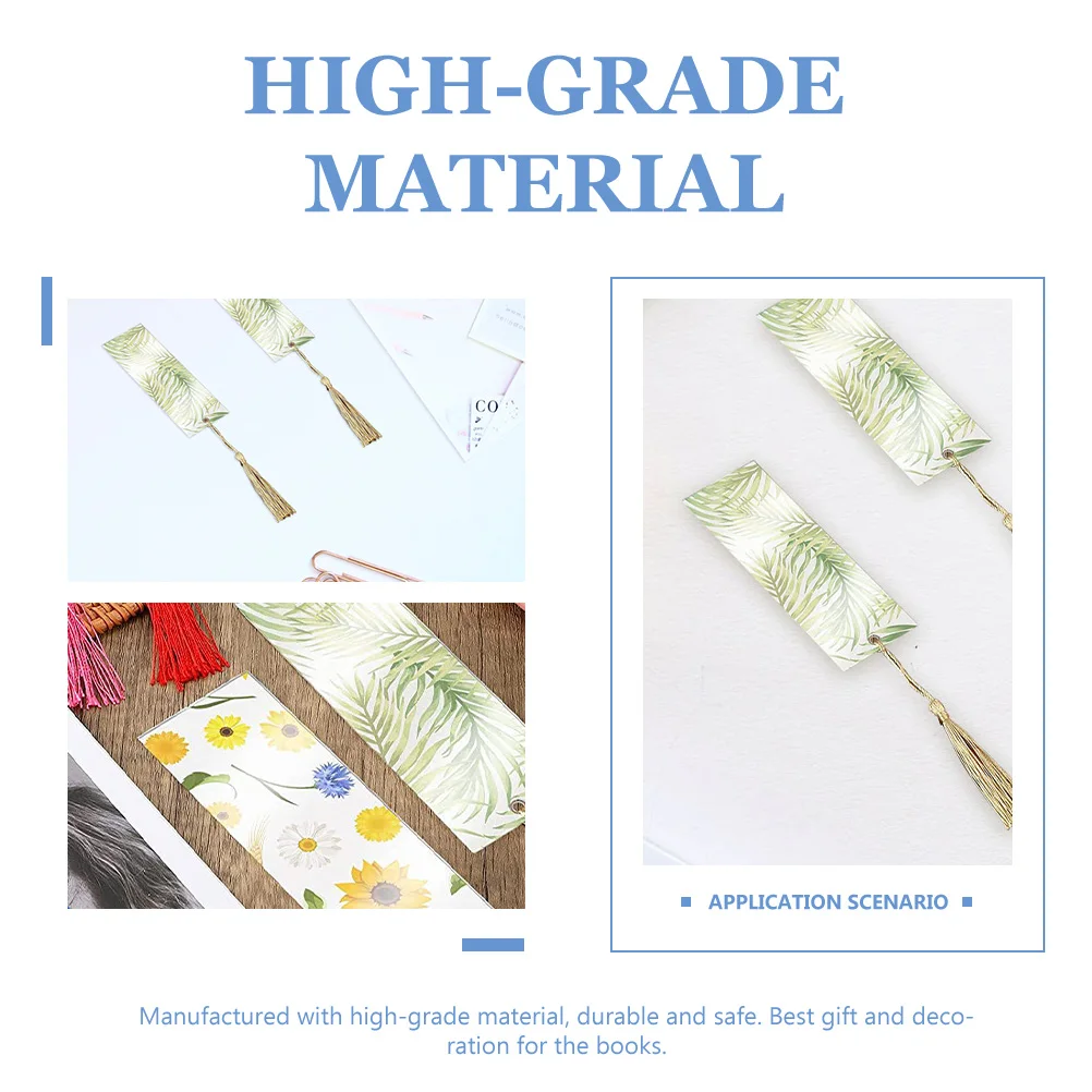 

10 Sets Acrylic Bookmark Page Marker Decoration Decorate Colorful Tassels Marks