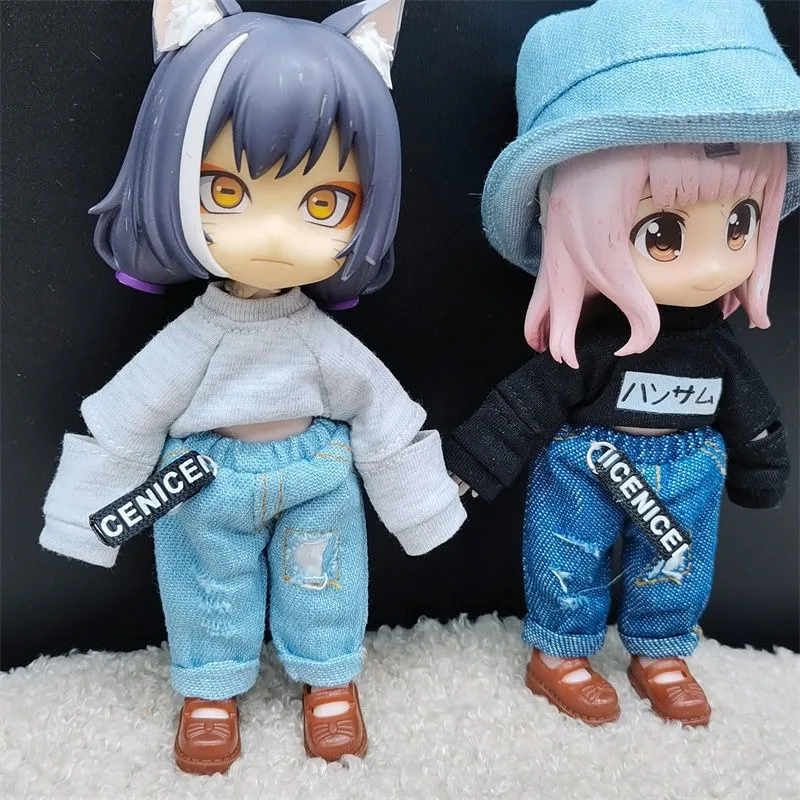 ob11 슈퍼 귀엽고 사랑스러운 인형 의상 세트 토끼 귀 포함 GSC P9 1/12 BJD 기본 바디 DF 인형 옷 세트