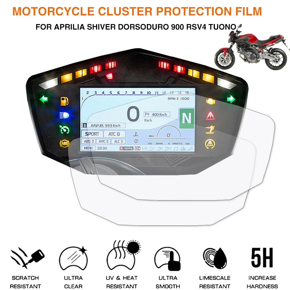 For Aprilia Shiver900 Shiver 900 RSV4 TUONO 2017-2019 Motorcycle Accessories Cluster Scratch Protection Film Screen Protector