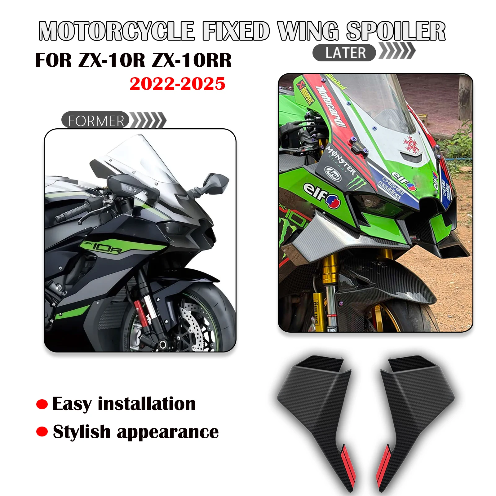 per-kawasaki-zx-10r-zx-10rr-2022-2025-moto-anteriore-aerodinamico-ala-fissa-spoiler-ala-laterale-aletta-laterale-ala-gp-zx-10r-2024
