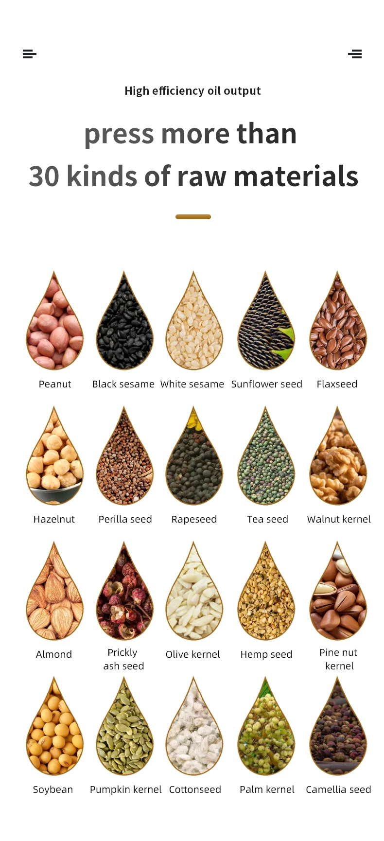 Venda de máquina de extração de óleo de semente WELL Preço de pelúcia Máquina de prensa de óleo/Palm Kernel Oil Pressil Expellesoybean Oilovided 6kg8kg