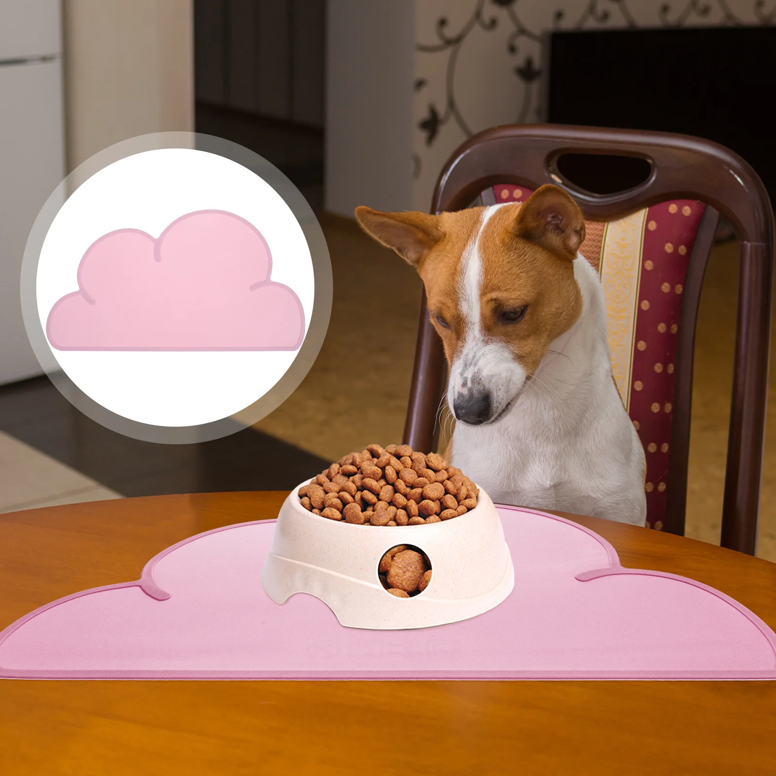 

Pet Food Mat Large Washable Silicone Feeding Mat Non-Slip For Dog Cat Kitchen Use Household Pet Placemat Convenient Feeding