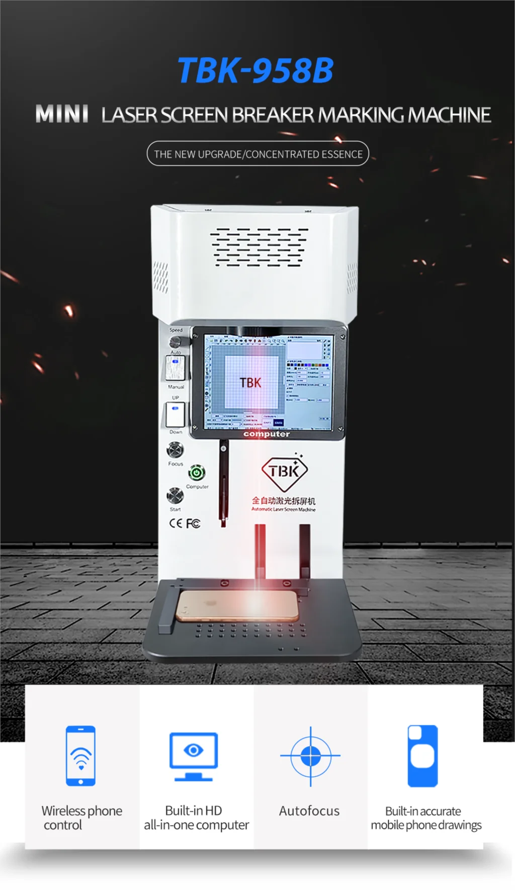 TBK 958B ensemble complet Mach - Fume Extractor Laser avis et prix