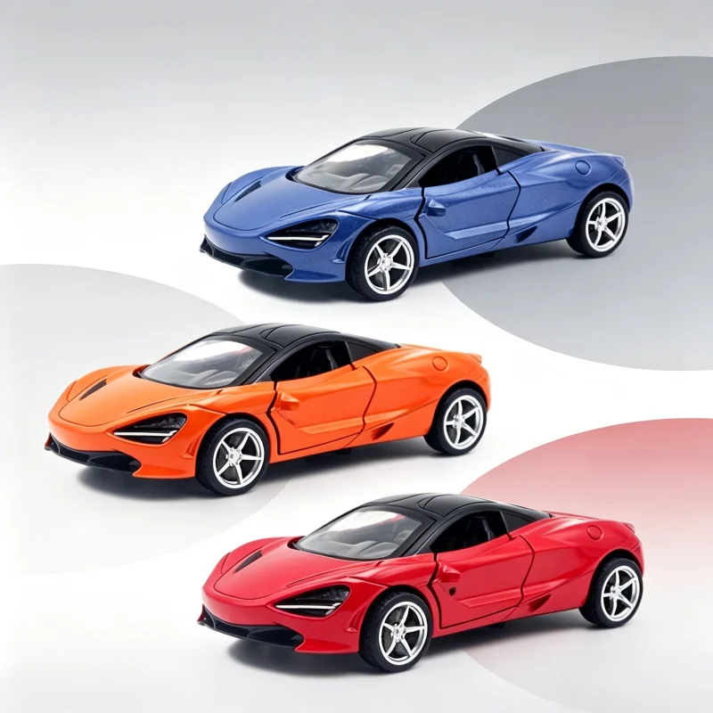 1: 36 Door Alloy Sports Car Model Simulation Return Force Children's Toy Car Boy Gift Decoration